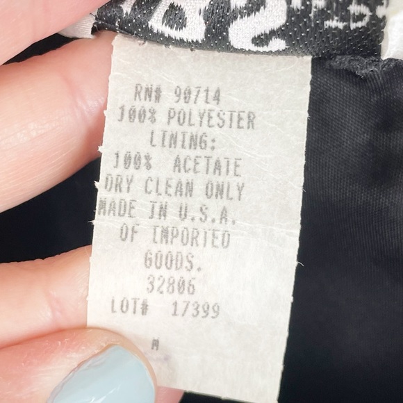 Vintage 90s Y2K JBS Ltd Black Silky Satin Midi Skirt A-line Size Medium Gothic - Picture 4 of 5